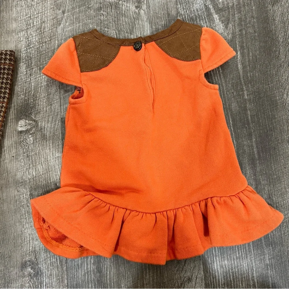 Ralph Lauren Orange Plaid Dress & Leggings Set